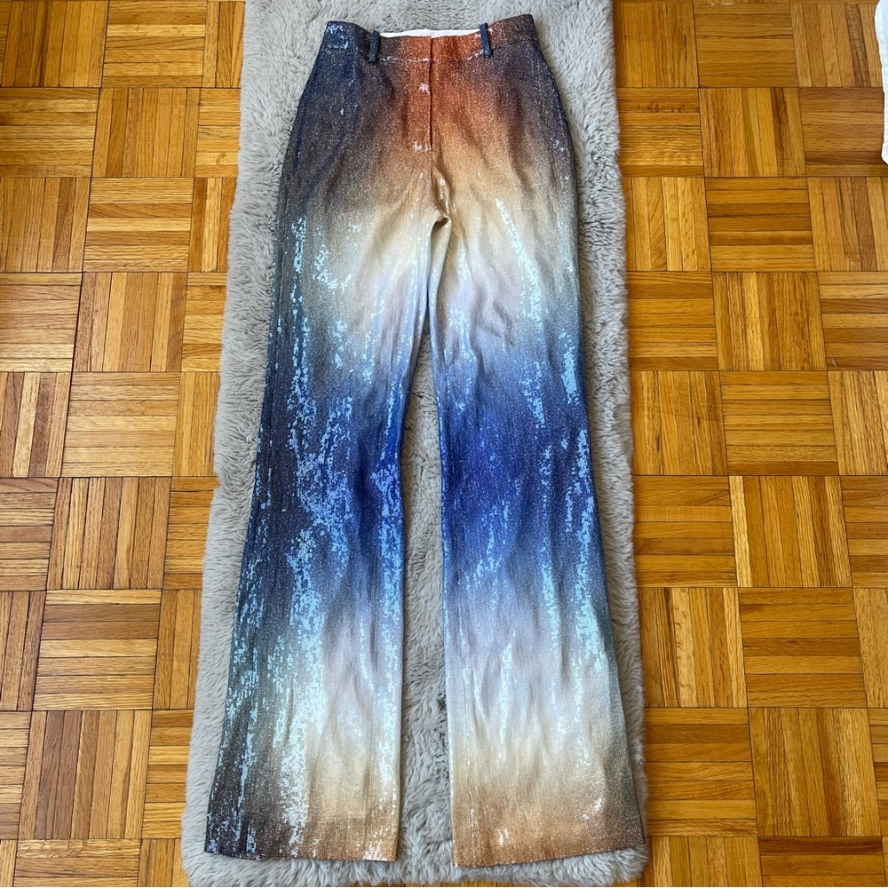 PRISCAVera Sequin Ombré Flare Pants size small - Picture 3 of 16